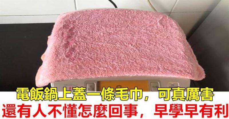 電鍋上蓋一條毛巾,可真厲害,還有人不懂怎麼回事,家家用得到,早學早有利