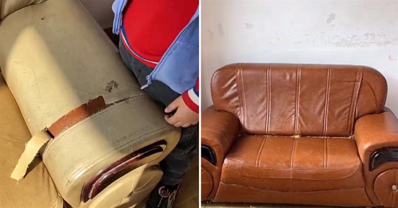 一女子準備將17年前買的沙發扔掉，好奇拆開一看：別有洞天