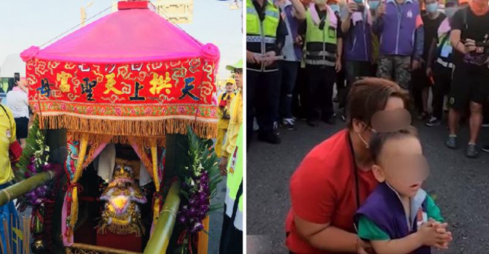 彰化媽帶遲緩兒跪拜,白沙屯媽祖急煞倒車回頭找到母子,顯神蹟微笑伸手摸頭,她淚崩:祂聽見了