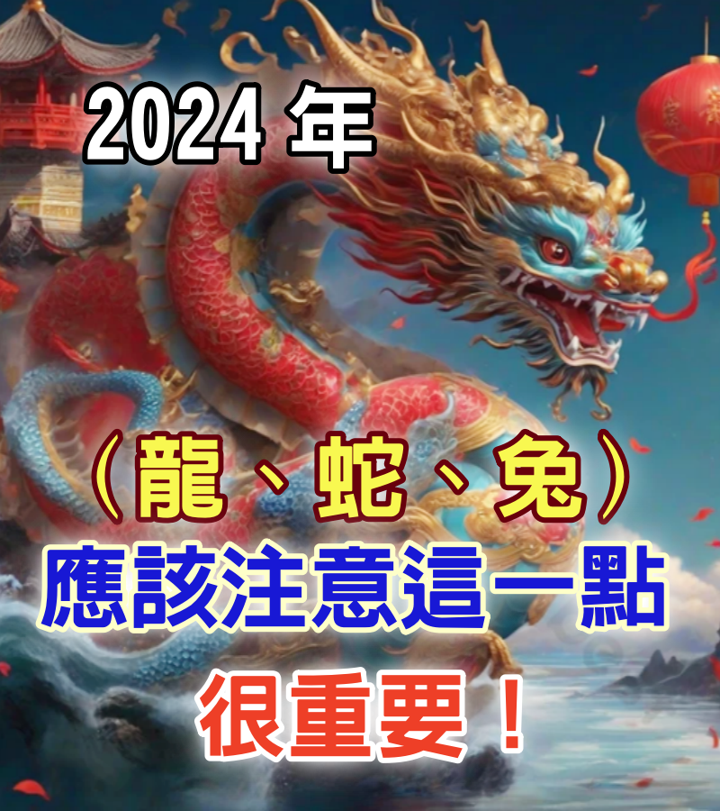 （龍、蛇、兔）2024年最應該注意這一點，很重要