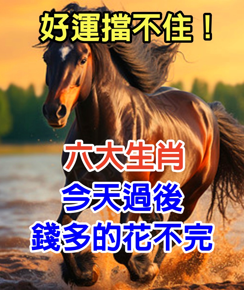 好運擋不住！今天過後「錢多的花不完」的6大生肖　「富貴享不盡」吃穿不用愁