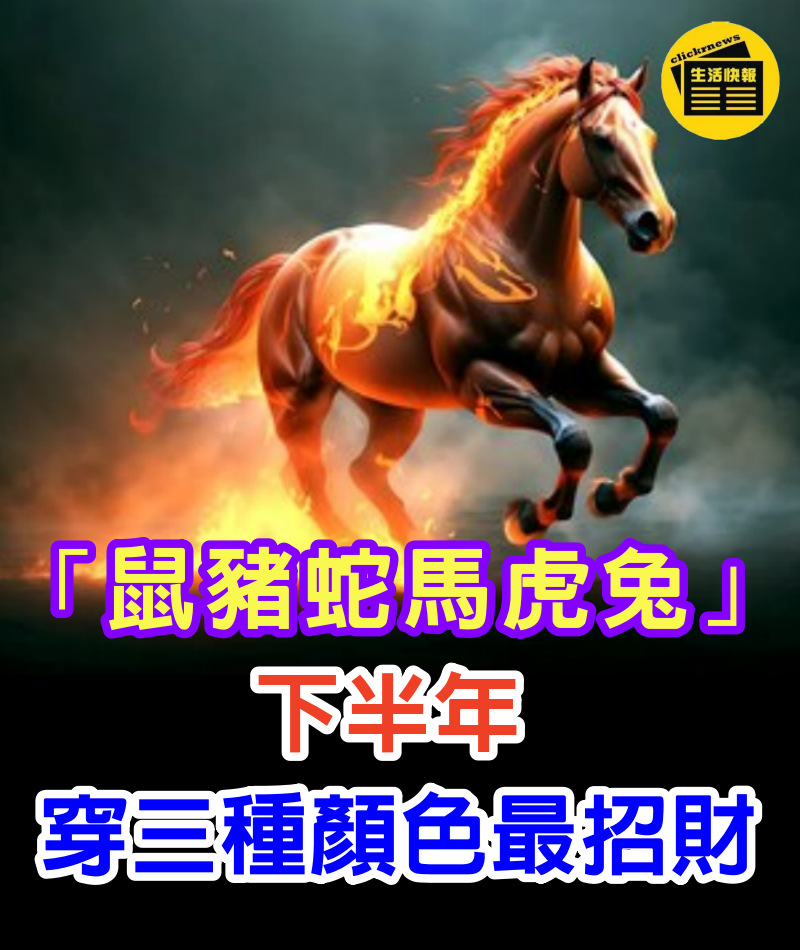 生肖「鼠、豬、蛇、馬、虎、兔」!在下半年 2024年穿「這3種顏色」衣服最招財